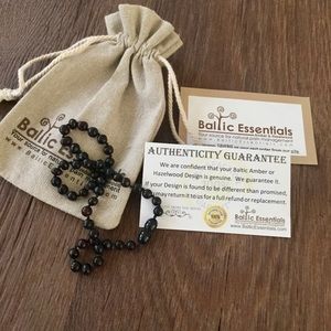 Baltic Amber Teething necklace Dark Cherry